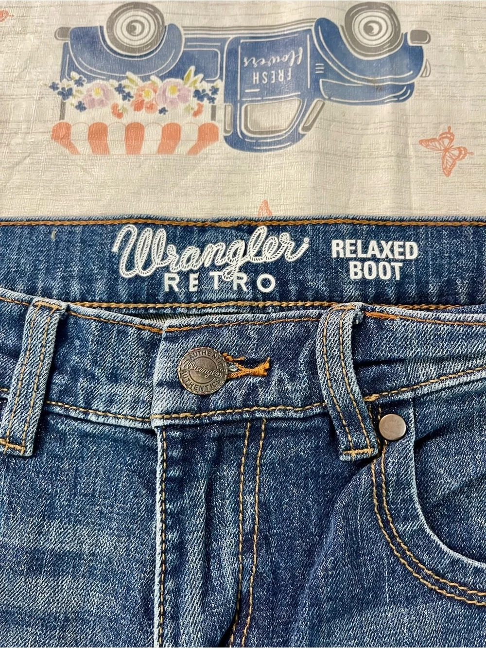 Wrangler Retro Relaxed Boot Jeans Men’s Size 30x30 Dark Wash Distressed